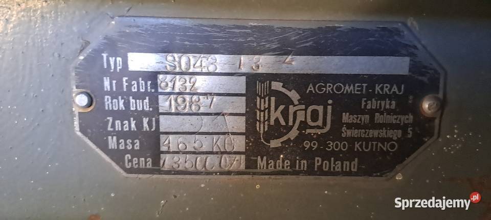 Siewnik Zbożowy Poznaniak S04313Z Agromet 1987r Juchnowiec Dolny