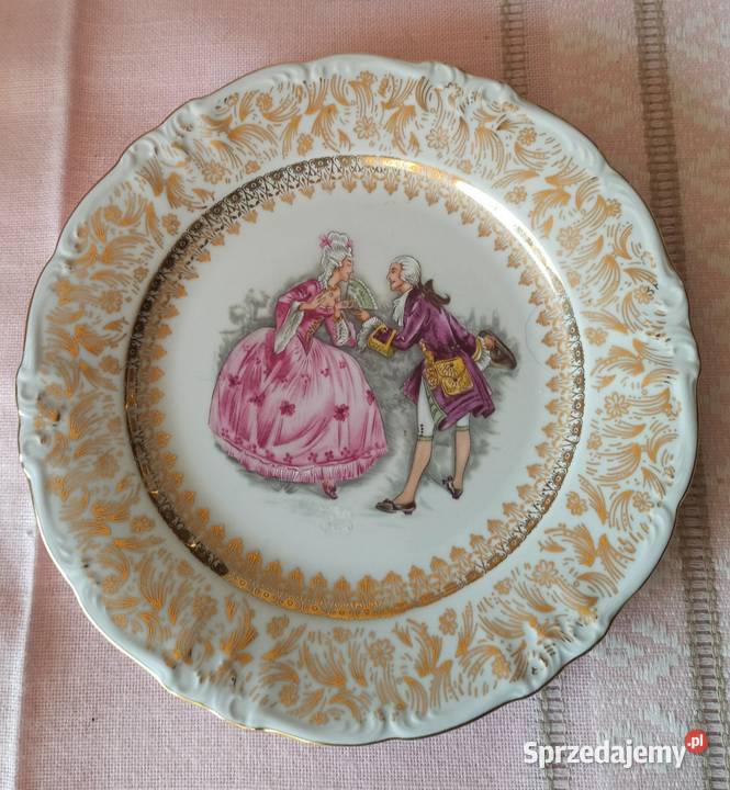 Patera ze scenką dworską Syg Winterling Bavaria Gdańsk