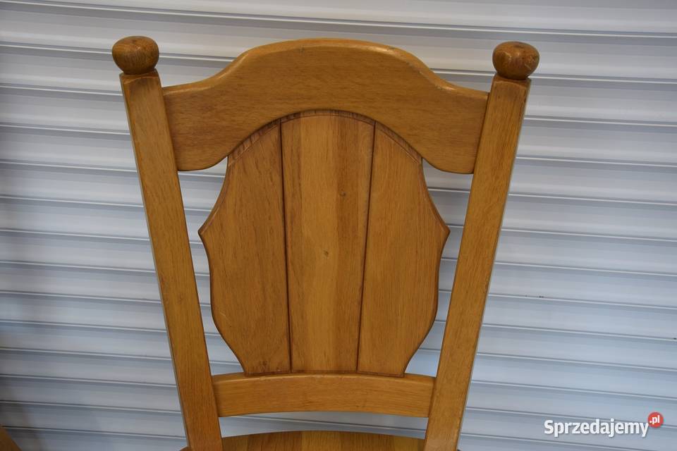 stół rozkładany i 4 krzesła komplet z drewna Olsztyn
