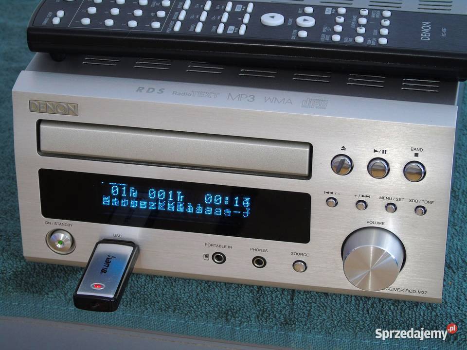 Śliczna wieża Denon RCDM37 pilot USB mp3 CD Rds podkarpackie Jasło