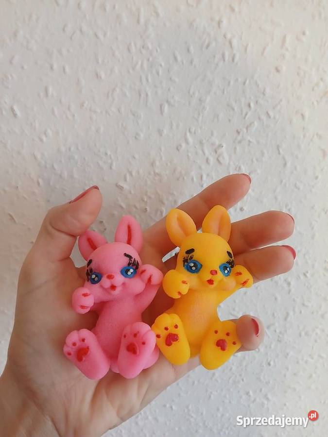 Zajączyk mydlany Wielkanocny z dekorem niebieski Wrocław sprzedam