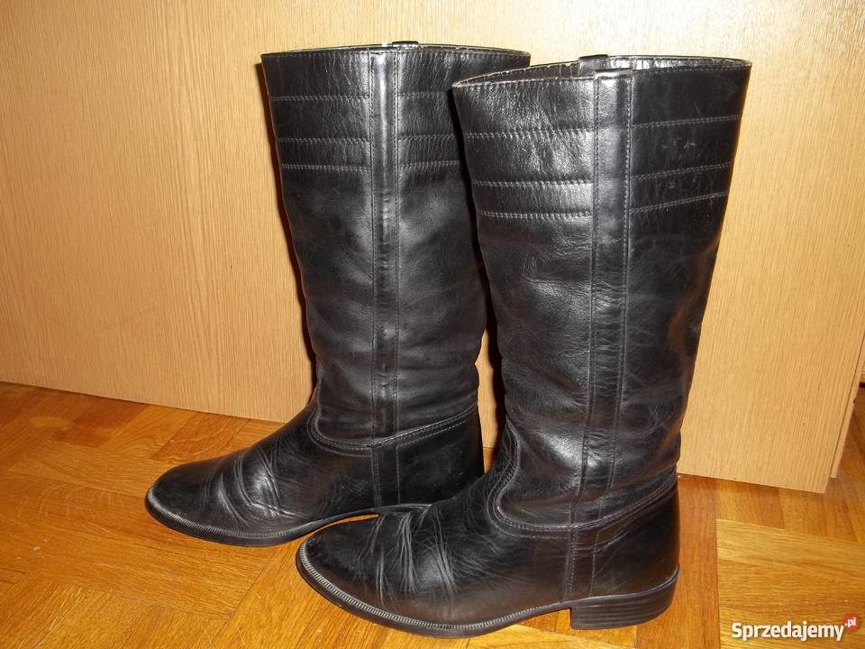Kozaki skórzane 36 krótkie i długie skóra