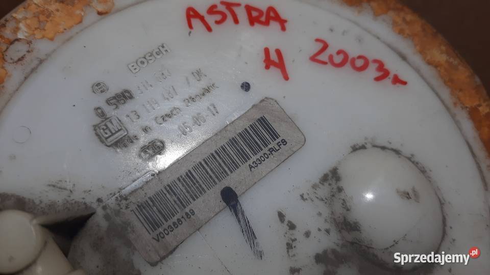 pompka paliwa opel astra H 3 III 13119487 14 16 Układ paliwowy Dębno