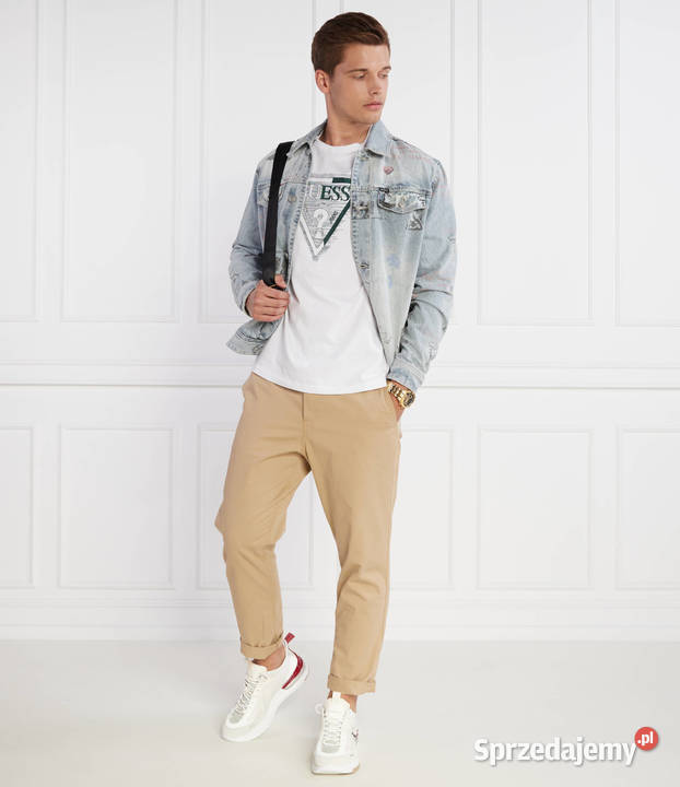 Tshirt męski Guess Regular Fit duże logo rozmiar