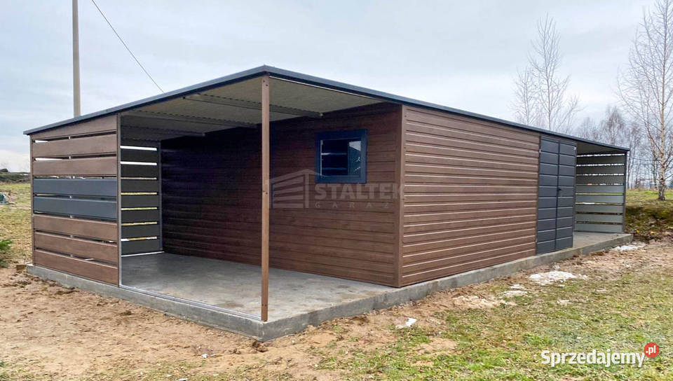 Garaz blaszany 65x6m 2x wiata brama 556zł/m2 Nieruchomości Nowy Dwór Mazowiecki