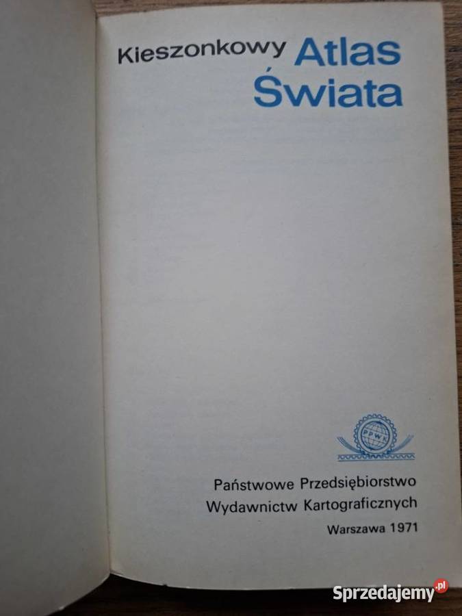 Kieszonkowy atlas świata PPWK Kraków sprzedam