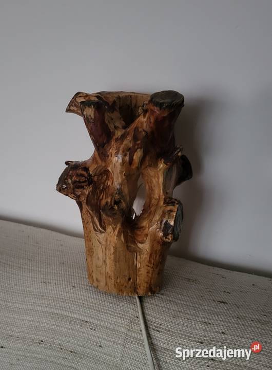 Lampa stojąca drewno handmade Zakliczyn