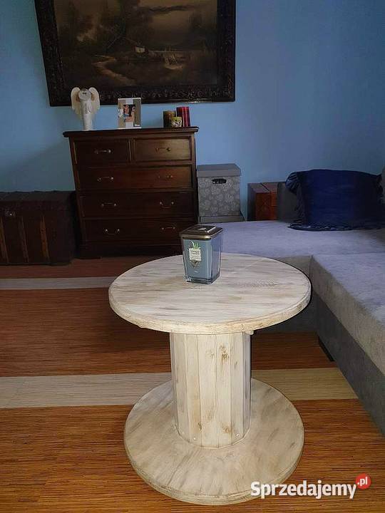 Stolik ze szpuli ława drewniana loft Radków