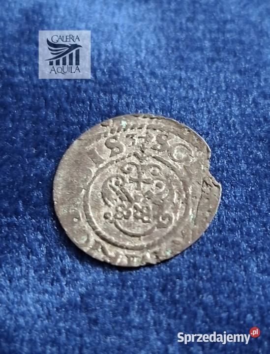 Moneta szeląg Gustaw II Adolf wybita w Rydze Numizmatyka Wejherowo