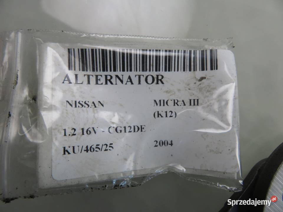ALTERNATOR NISSAN MICRA III K12 12 16V 80 CG12DE