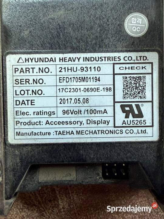Dispaly wyświetlacz HYUNDAI 21HU93110 Układ elektryczny i zapłon sprzedam