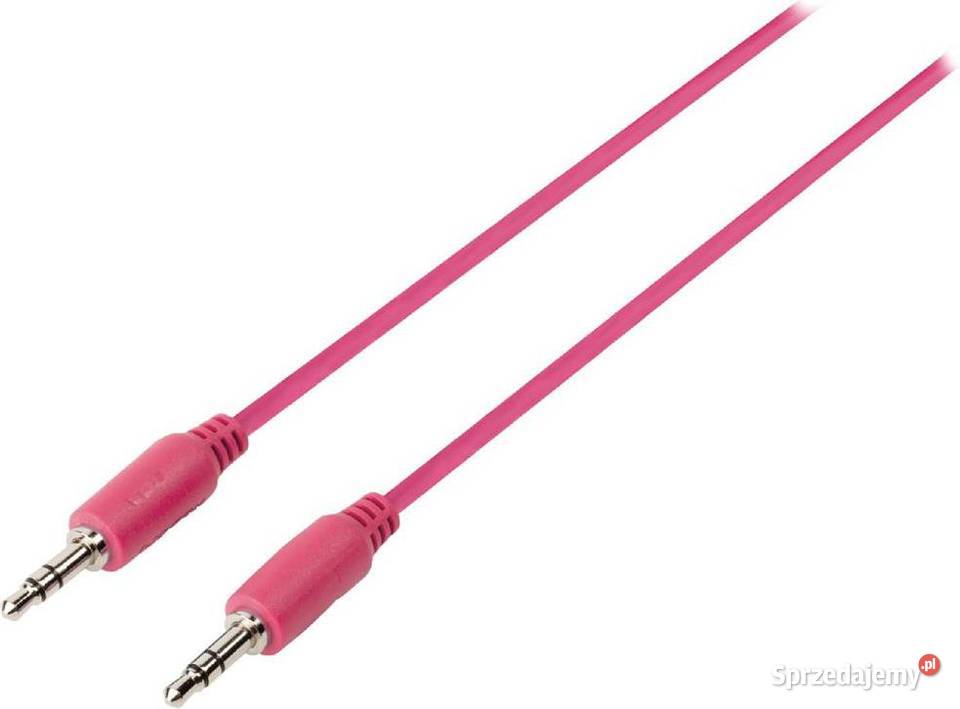 Kabel AUX 3.5mm jack  jack 1.8m różowy