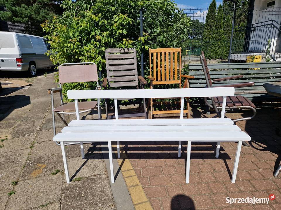 Ławeczka ogrodowa altana grill cmentarz Ciechocinek