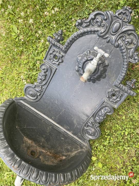 Stary żeliwny zlew ogrodowy umywalka kran Pozostałe Bystrzyca Kłodzka