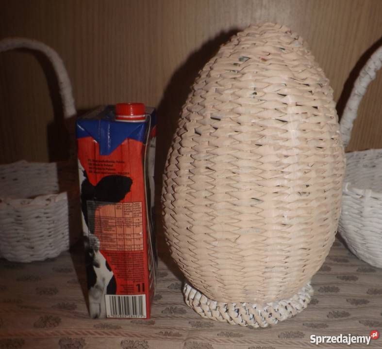 Jajko duże wiklina papierowa Lublin