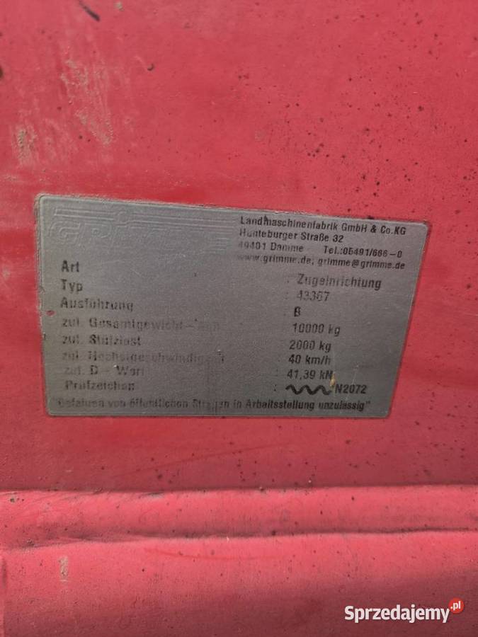 Kombajn do ziemniaków grimmini