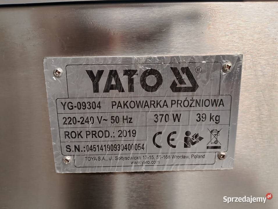 Pakowarka próżniowa YG09304 dolnośląskie Wrocław