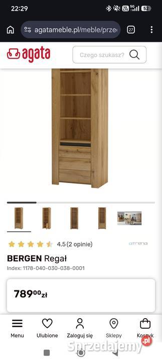 Zestaw mebli Bergen komoda regał rtv Agata meble Toruń