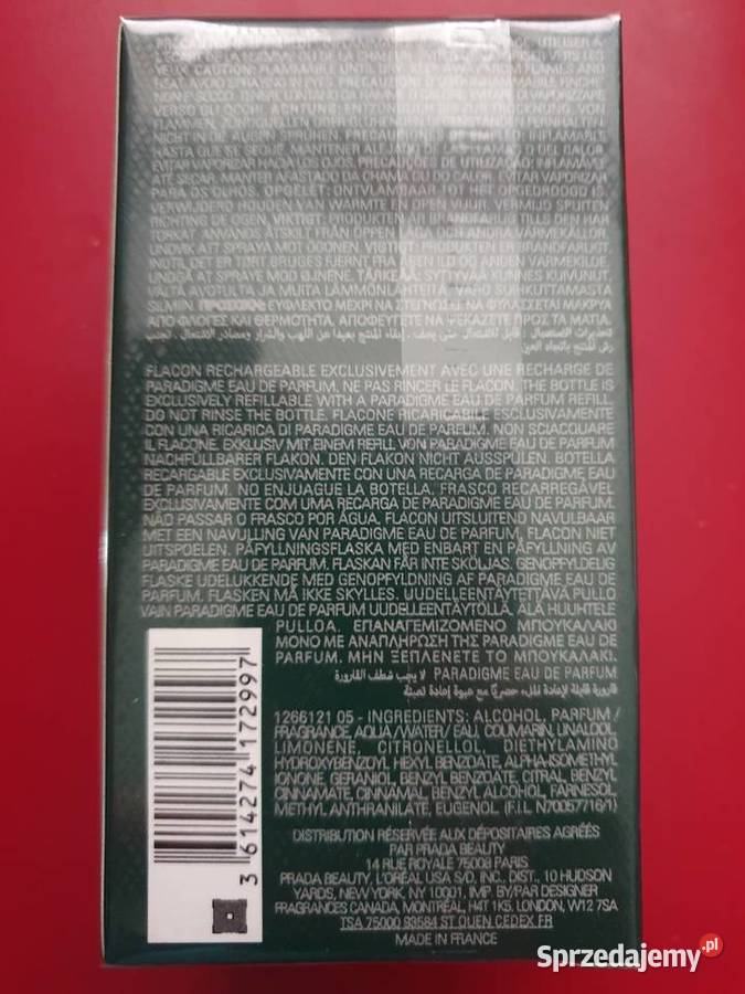 Prada Paradigme Woda Perfumowana 100 ml Kosmetyki i perfumy