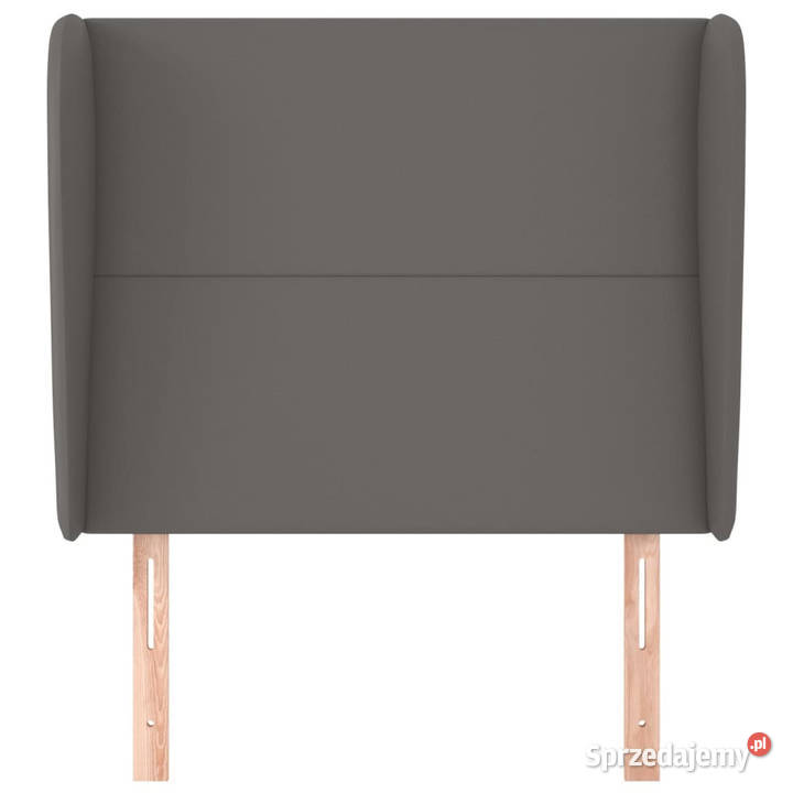 Zagłówek uszak szary 83x23x118128 sztuczna skóra Warszawa