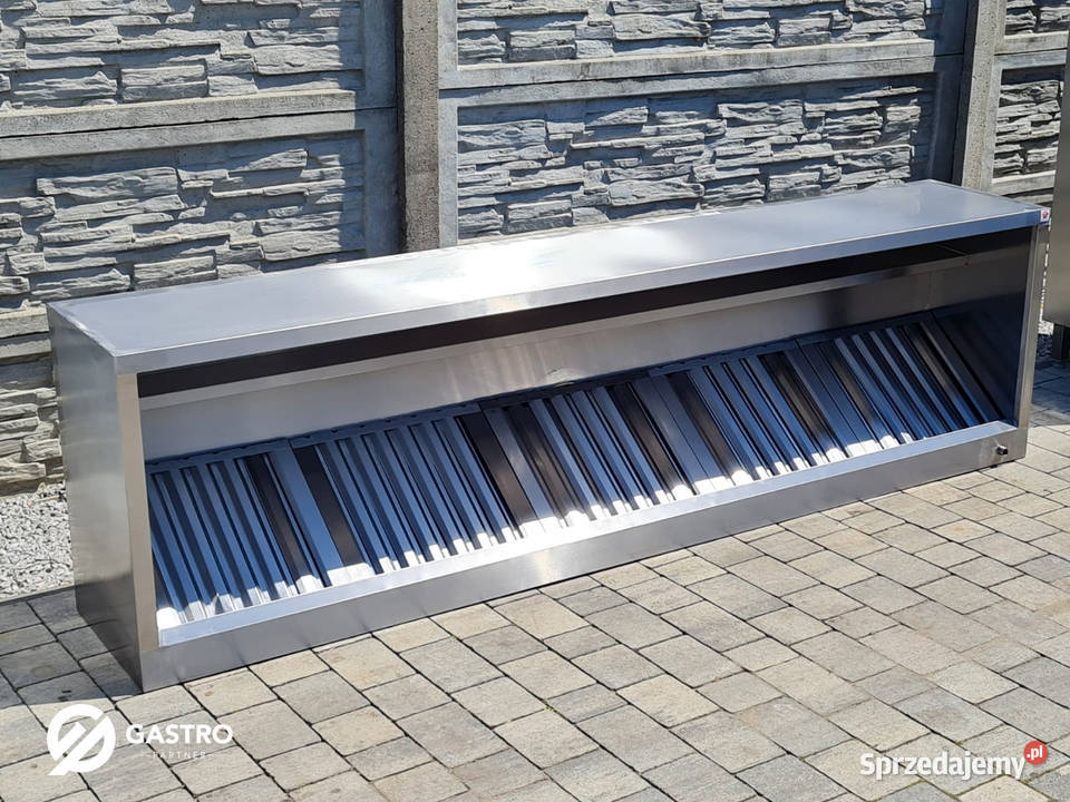 Okap przyścienny skośny spawany 250x80x45 Meble