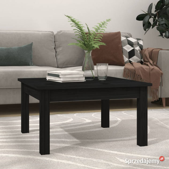 Stolik kawowy czarny 55x55x30 lite drewno Warszawa sprzedam
