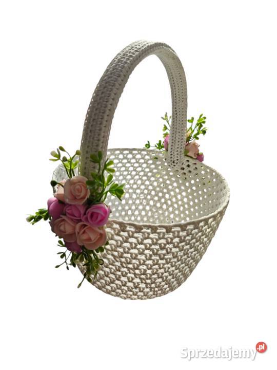 Koszyczek Wielkanocny średnica 18 biały Dębica
