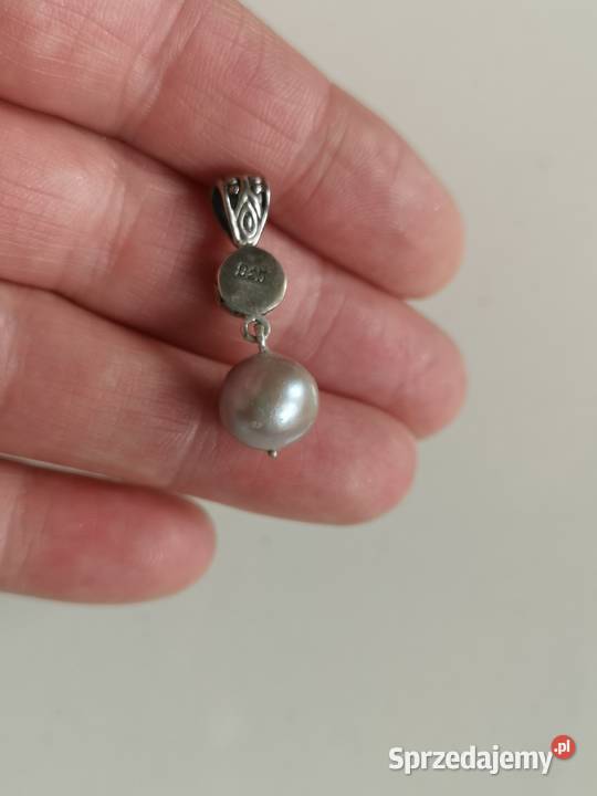 zawieszka z naturalną perłą srebro Toruń