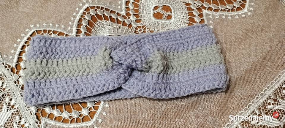 Ręcznie robiona opaska na głowę ciepła Częstochowa