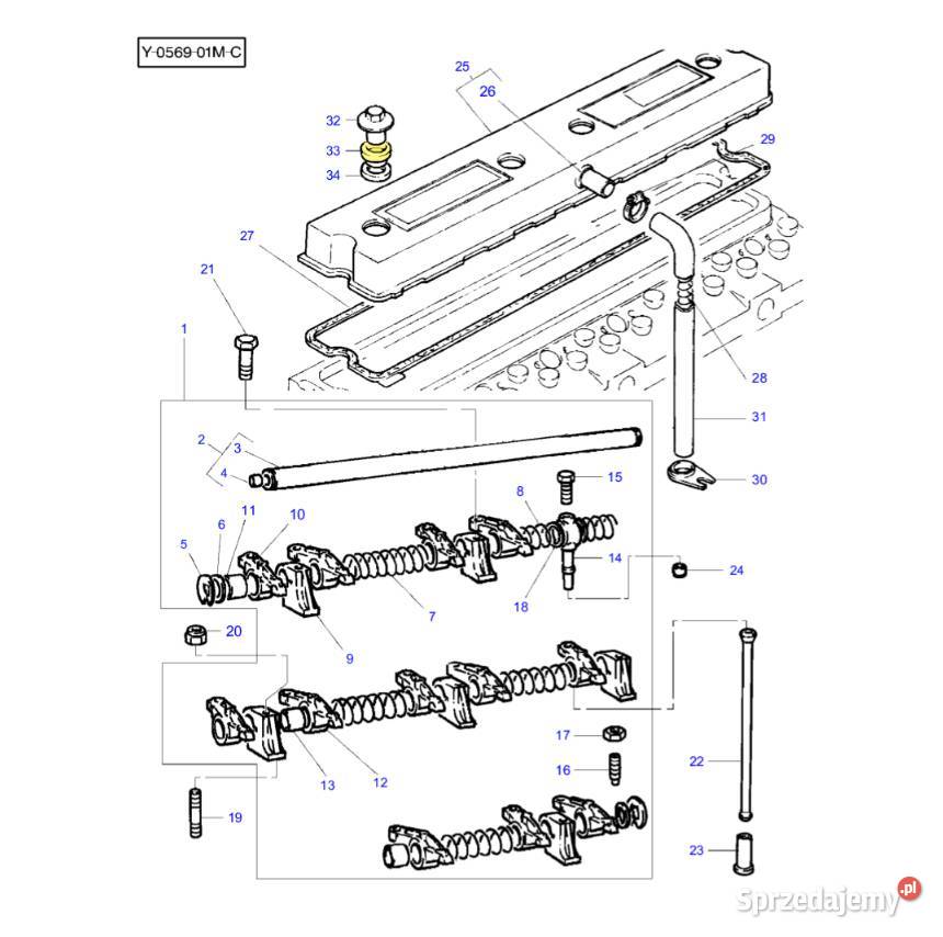 Pierścień uszczelniający pokrywy zaworów MF