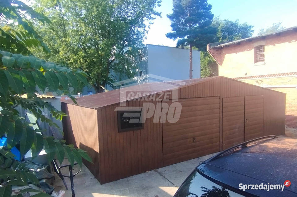 Garaz blaszany 11x6 2x Brama okno Dach Jastrowie sprzedam