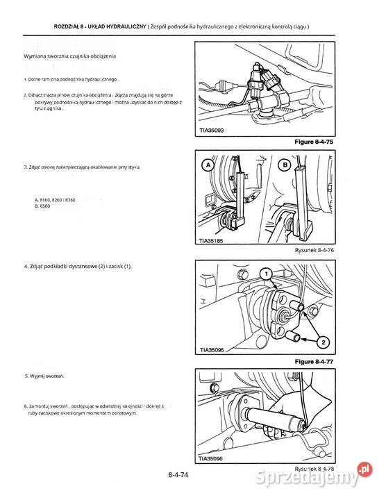 Instrukcja napraw Ford Holland 8160 8260 8360 wielkopolskie Szamotuły
