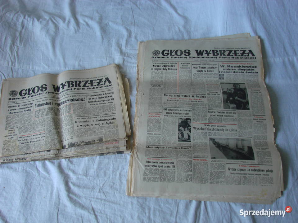 GŁOS WYBRZEŻA dzienna czerwieclipiec 1981r Pruszcz Gdański sprzedam