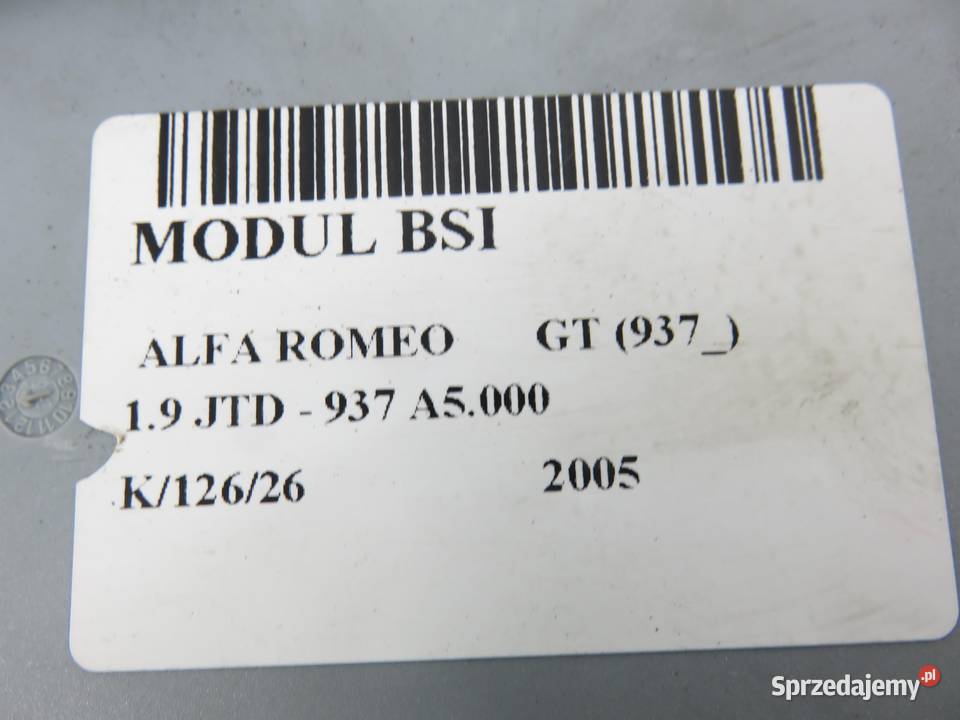 BSI ALFA ROMEO GT 19 JTD 60698378