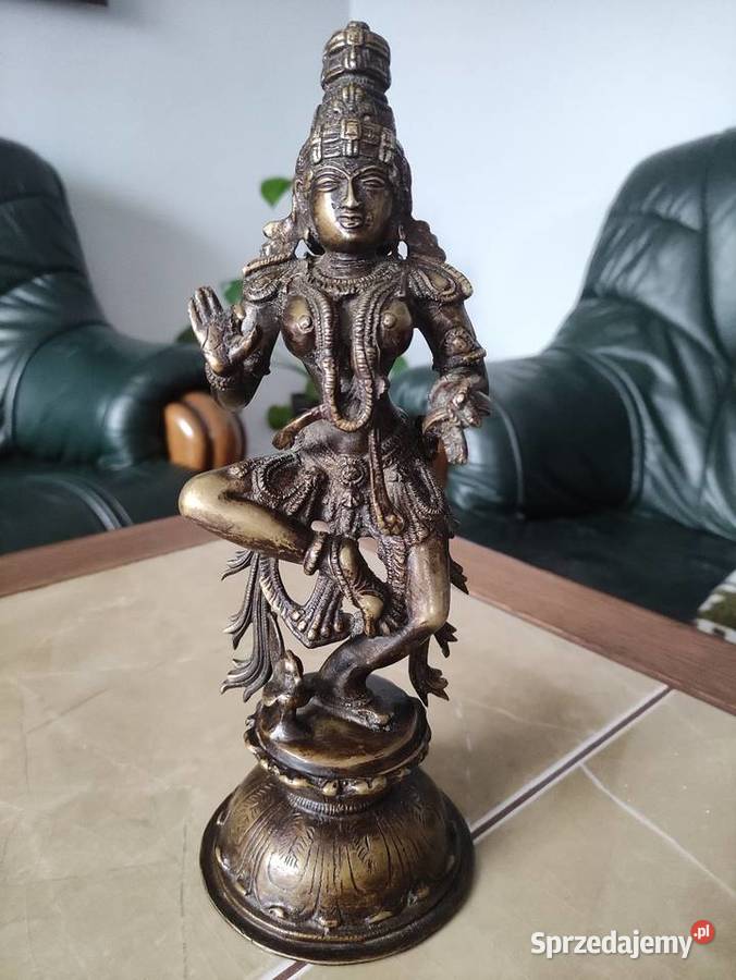 Antyczna statua z brązu Laszami z Tamilnadu pocz Janów Lubelski
