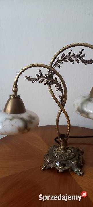 Dwuramienna mosiężna lampa w stylu secesyjnym Skierniewice sprzedam