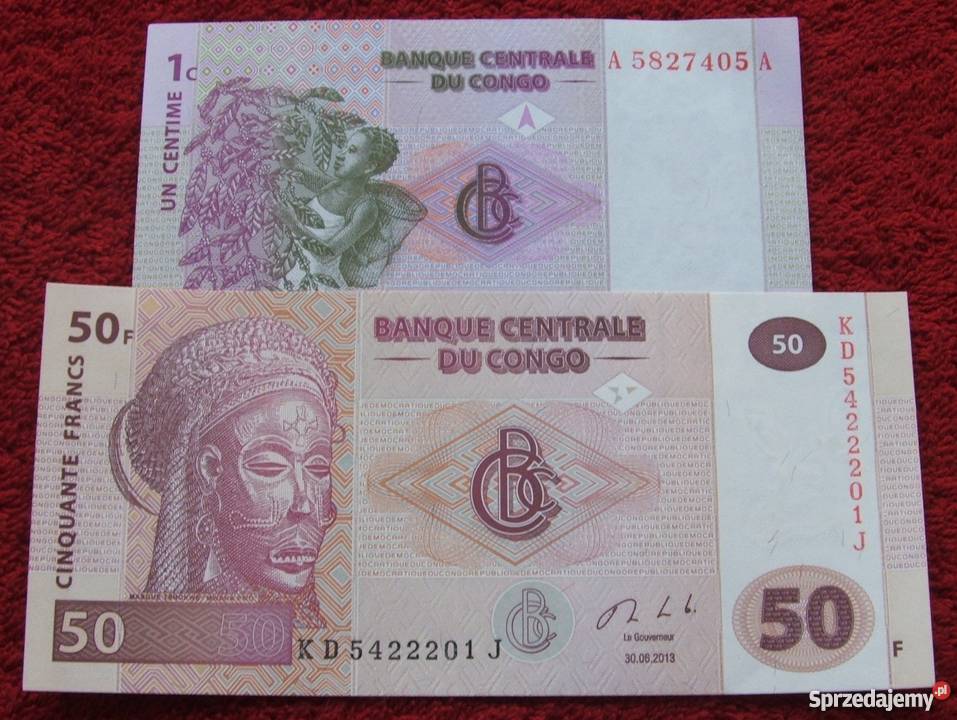 KONGO Kolekcjonerskie Banknoty Zestaw 2 sztuki sprzedam