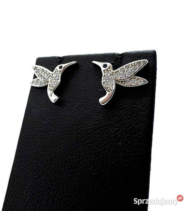 Nowe Srebrne Kolczyki Rodowane pr 925 175g