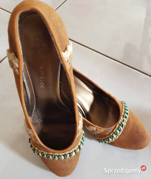 Czółenka koturny szpilki vintage retro półbuty inna Kielce