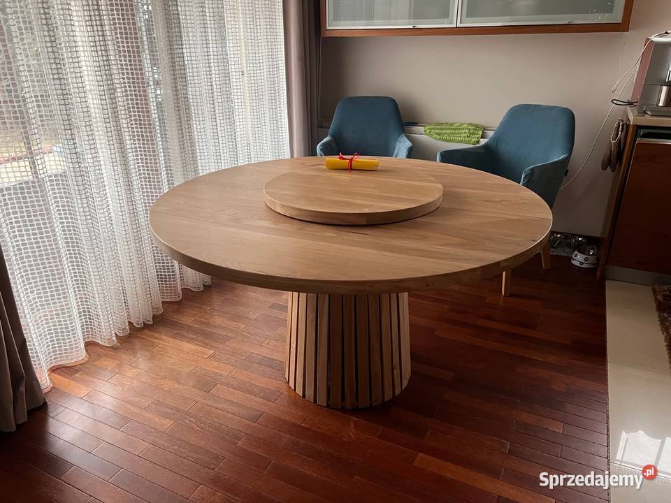 Stół okrągły dębowy rozkładany dzień tvn Kętrzyn