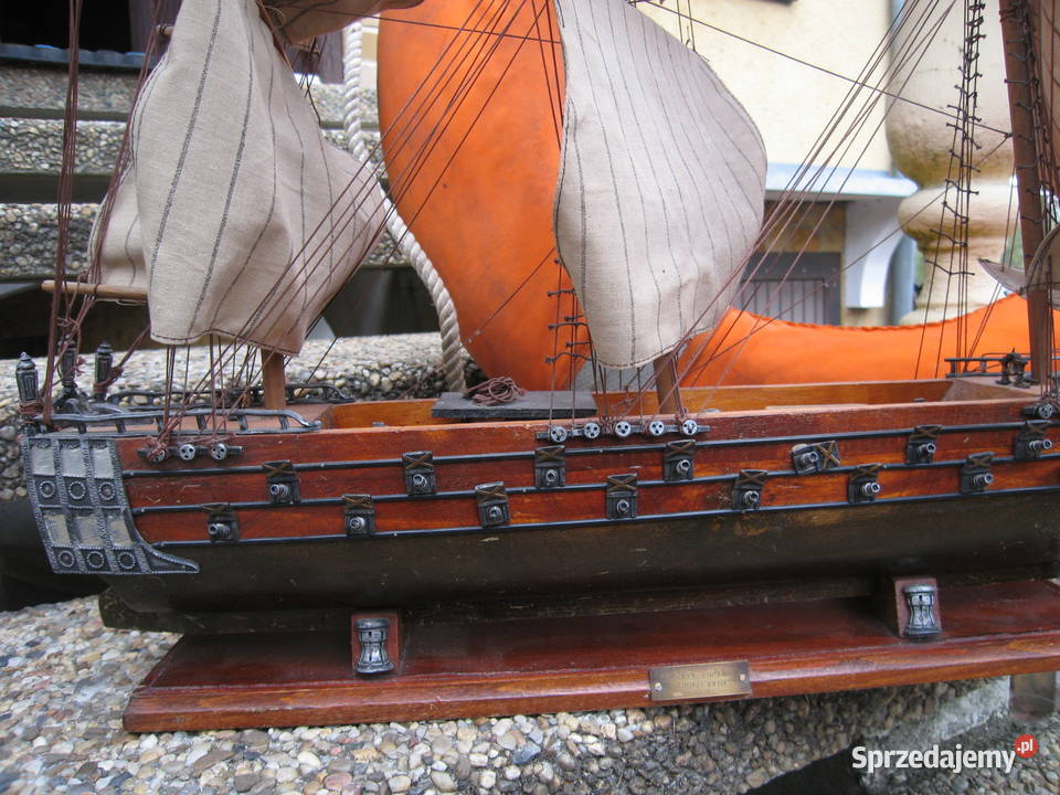 Żaglowiec model 3 masztowy Pozostałe Antyki, Sztuka, Kolekcje Szczecin
