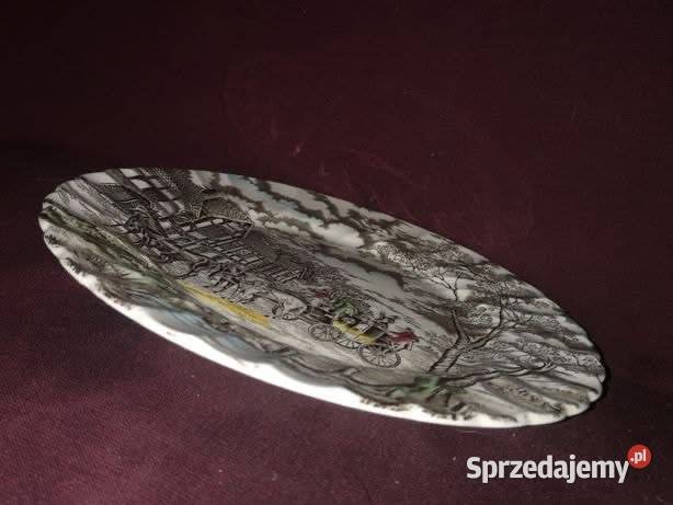 Patera duży talerz z końmi Sygnatura Royal Mail pomorskie