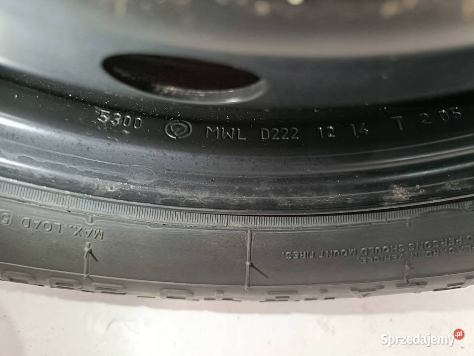 KOŁO DOJAZDOWE Fiat 500 13580 B14 R14 5x98 Chełm