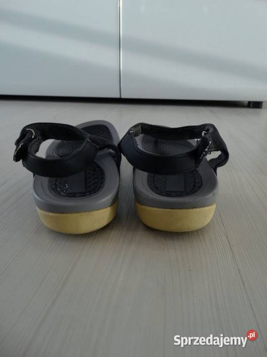 Buty Sandały Sportowe Japonki Czarne Ekoskóra