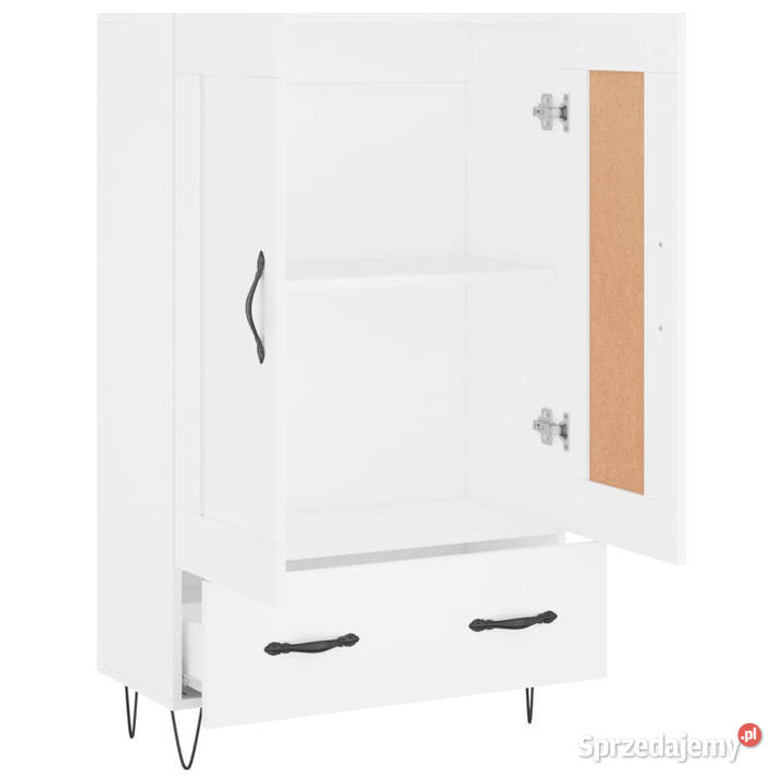 Wysoka szafka biała 695x31x115 materiał