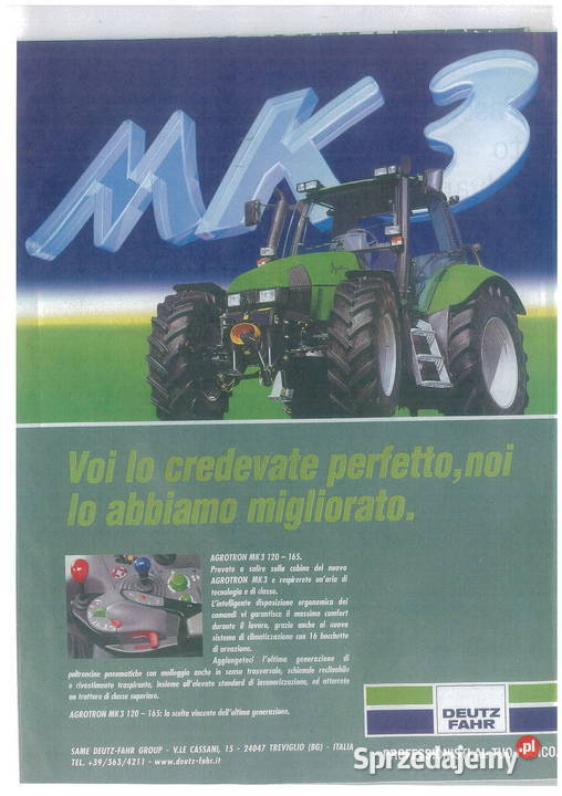 Katalog części Deutz Fahr napraw ciagnik kombajn
