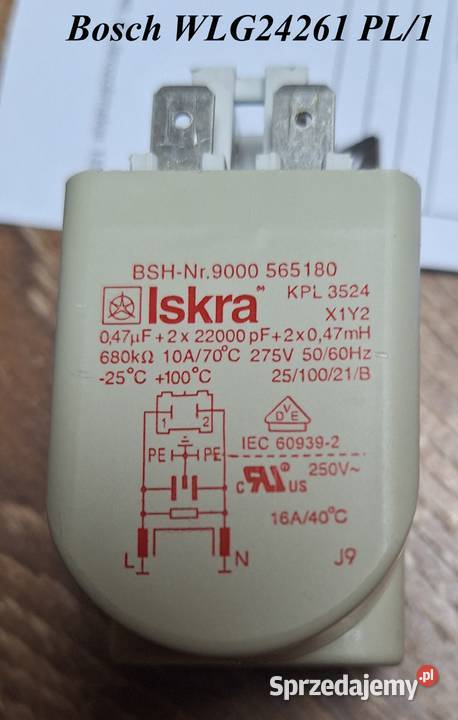 Filtr przeciwzakłóceniowy Iskra do pralki Bosch Legionowo