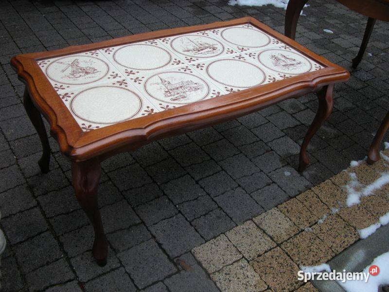 mały stolik z ceramiką dziecka na giętych nogach lubuskie Gorzów Wielkopolski