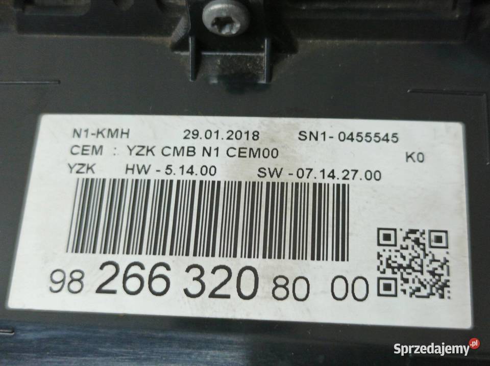 LICZNIK 9826632080 20 HDI Toyota ProAce II 2016