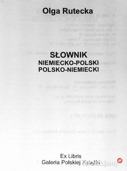 Słownik niemieckipolski polskoniemiecki Olga Chełm